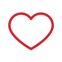 icono corazon rojo fondo transparente