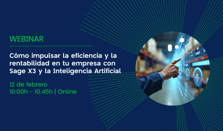 Un webinar de 45 minutos donde expertos muestran c&oacute;mo Sage X3 y la IA impulsan la eficiencia operativa mediante estrategias avanzadas.
