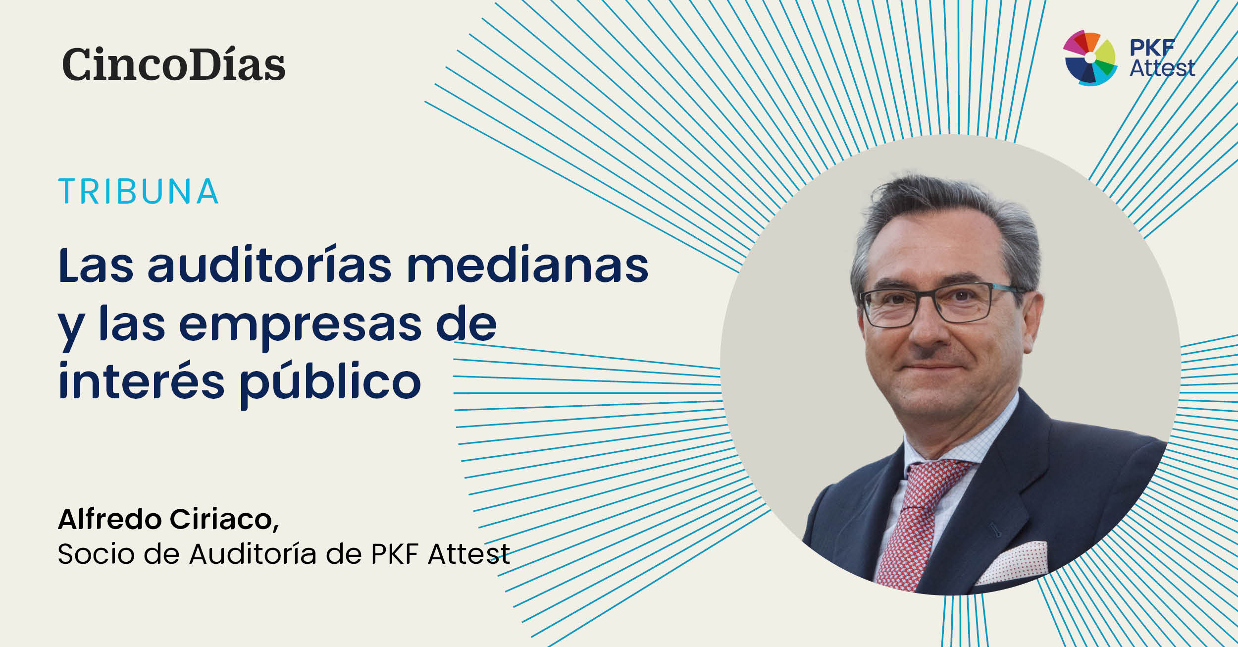 “Las auditorías medianas y las empresas de interés público”, tribuna de Alfredo Ciriaco en Cinco Días